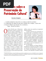 Reflexões Sobre A Preservação Do Patrimônio Cultural