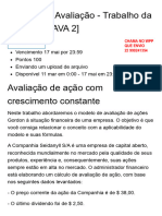 Entrega Da Avaliação - Trabalho Da Disciplina (AVA 2) FINANÇAS CORPORATIVAS