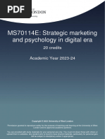 MSG Strategic Marketing and Psychology in Digital Era 2023-24