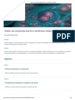 Células, Sua Composição Química e Membranas Celulares