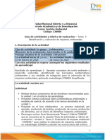 Guía de Actividades y Rúbrica de Evaluación - Unidad 1 - Tarea 2 - Identificación y Valoración de Impactos Ambientales