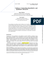 Mahoney e Goertz 2006 A Tale of Two Cultures Contrasting Quantitative A