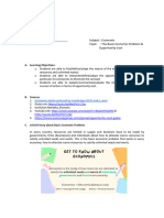 Handout 1 Economy - The Basic Economic Problem & Opportunity Cost