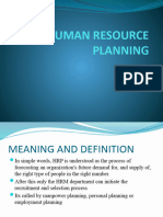 Human Resource Planning