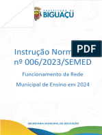 Instrucao Normativa 006.2023 Funcionamento Da Rede Municipal de Ensino 2024