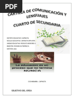 Cartilla 4 Sec. Comunicación y Lenguajes