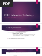 CSEC IT Notes - Term 2 Week 3 Trace Tables