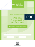 Prueba Diagnóstica de Lectura 4.° Grado de Secundaria 2023