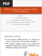 Module 6 Decision-Making