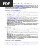 Simple CV Writing Format