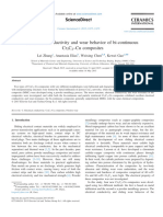 Ceramics International 2015 Electrical Conductivity and Wear Behavior of Bi-Continuous Cr3C2-Cu Composites