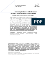 Factors Explaining The Impact of Performance Local Goverment