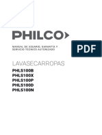 Manual Lavasecarropas Philco PHLS100