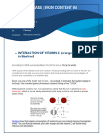 INTERACTION OF VITAMIN C AND IRON in Beetroot