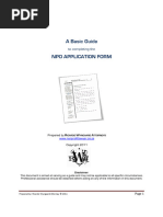 How To Complete The NPO Application Form 2011