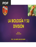 1 Historia y Division de La Biologia - 3er Año