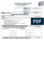 Examen de Matemática Supletorio 2023-2024 Decimo