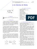 Prática 07 Síntese Do Salicilato de Metila