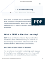 BERT in Machine Learning - Aman Kharwal