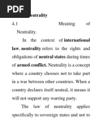 Unit 4.1, 4.2 Neutrality, Neutrality and Neutralization