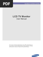 LCD TV Monitor: User Manual