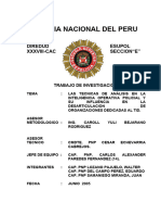 Las Tecnicas de Análisis en La Inteligencia Operativa Polici