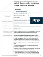 Examen - (AAB02) Cuestionario 1 - Desarrollar Los Contenidos Relativos A La Evaluación Parcial Del Bimestre