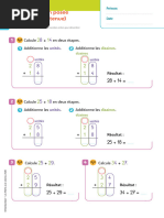 Addition Posée (Avec Retenue) : Calcule en Deux Étapes. Additionne Les - Additionne Les