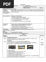 Lesson Plan 8 Grade R