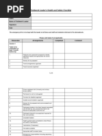 Fieldwork Leader's Health and Safety Checklist: Fieldwork Course Dates Name of Fieldwork Leader Signature Date