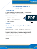 Lección 13 Módulo de Interruptor de Membrana