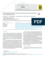 Analysis of Personality Traits and Academic Perfor