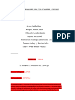 Actividad de El Origen y La Evolucion Del Lenguaje