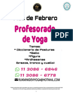 Material de Alumnos Mes de Febrero. Profesorado de Yoga.....