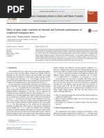 2017-ICHMT-Effect of Apex Angle Variation On Thermal and Hydraulic Performance of