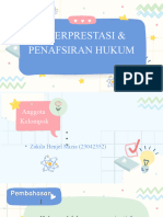 Interprestasi & Penafsiran Hukum