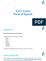 Parts of Speech - SL