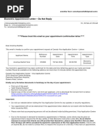 Biometric Appointment Letter - Do Not Reply