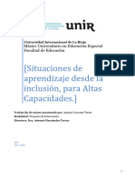 Situaciones de Aprendizaje Desde La Inclusión para AACC