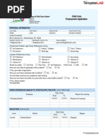 Child Care Employment Application Template TemplateLab