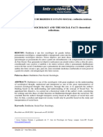 Sociologia de Durkheim E O Fato Social: Reflexões Teóricas.: Recebido em 30.09.2021. Aprovado em 05.10.2021