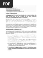 Técnicas de Exposición Oral, Formas Básicas Del Discurso Oral.