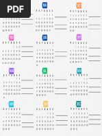 Calendário de Parede 2024 Minimalista Colorido