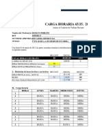 Ejemplo de Carga Horaria