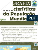 Características Da População Mundial