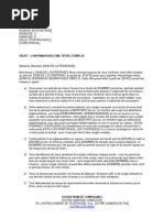 Lettre de Confirmation Des Clauses D - Un Contrat de Travail