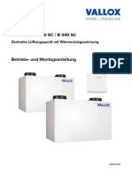 Vallox B 210 SC Und B 340 SC Betriebs - Und Montageanleitung