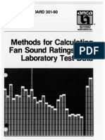 10.AMCA Standard 301-90 Methods For Calculating Fan Sound Ratings From Laboratory Test Data