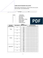 Sensory Evaluation Questionnaire TARO PASTILLIAS