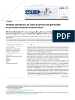 Factores Asociados A La Calidad de Vida y Su Predicción en Pacientes Renales en Hemodiálisis